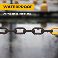 waterproof black yellow chain