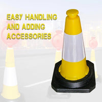 Yellow 50CM reflective cones for parking and construction
