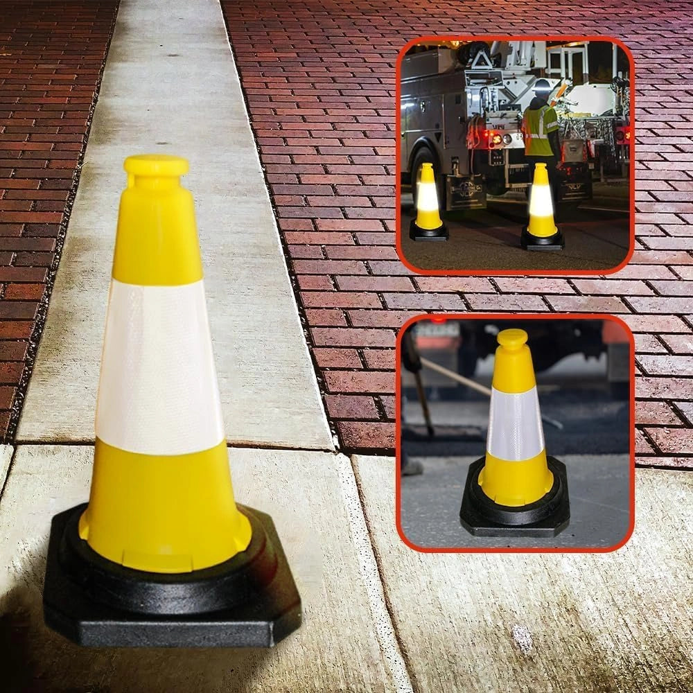 Yellow 50CM reflective cones for parking and construction

