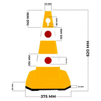 Yellow Cones Dimensions