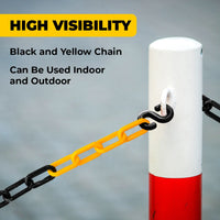 yellow white plastic chain 3meter